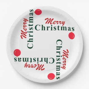 Assiettes En Carton Joyeux Noël Hanging Ornament classique rouge vert