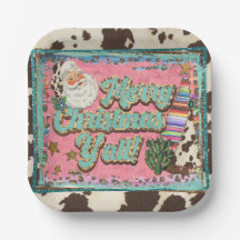 Joyeux Noël, plaques en papier Y’all