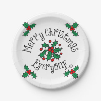 Assiettes En Carton Joyeux Noël Tout le monde Plaques en papier