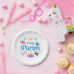 Assiettes En Carton Joyeux Purim