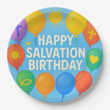 Joyeux Salvation Anniversaire Plaque papier