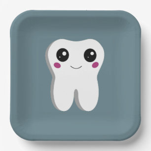 Assiettes En Carton Joyeux sourire Dental Tooth Cute