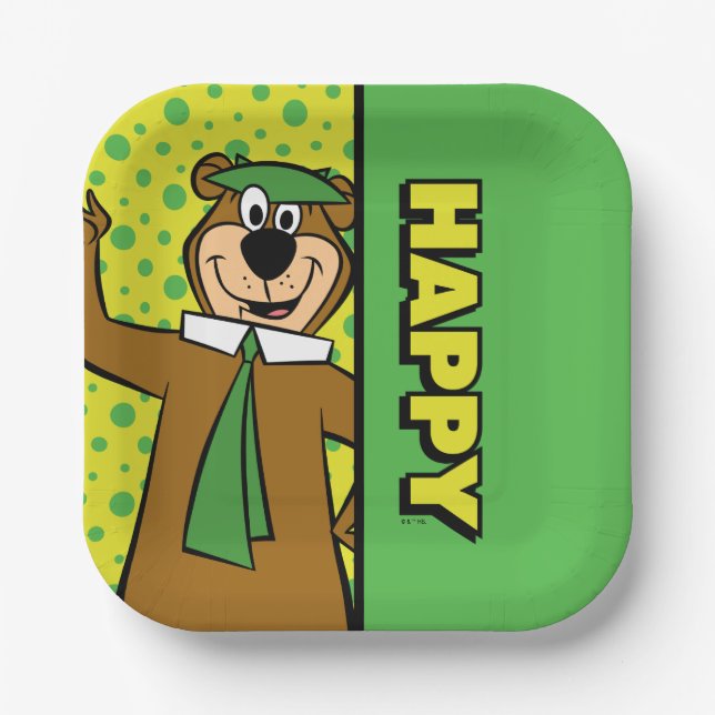 Assiettes En Carton Joyeux Yogi Bear (Recto)
