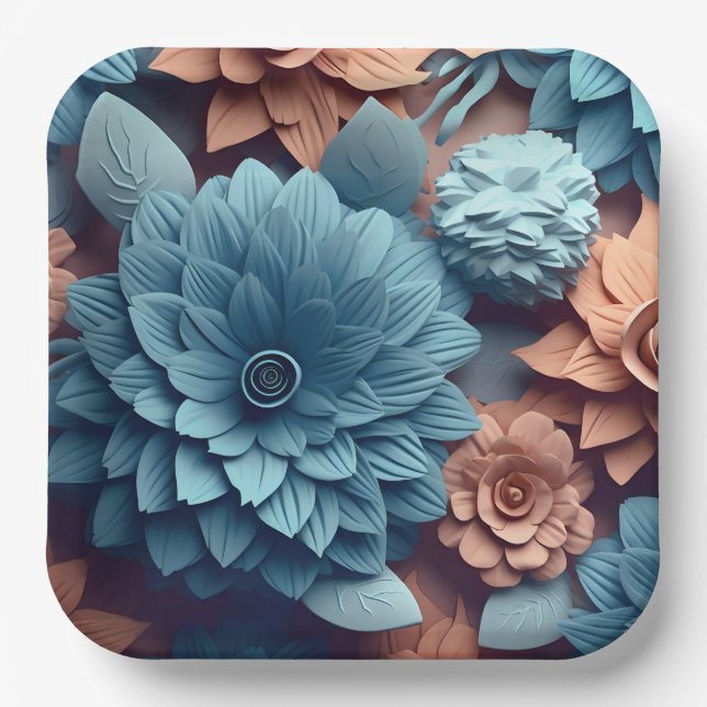 Assiettes en carton Joyful Blossom Paper Plate (Front)