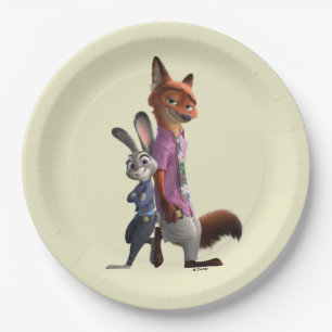 Assiettes En Carton Judy et Nick Meilleurs Amis