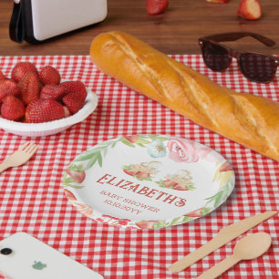 Assiettes En Carton Jumelles Strawberry Berry Sweet Baby Shower