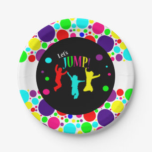 Assiettes En Carton Jump/ Trampoline Anniversaire