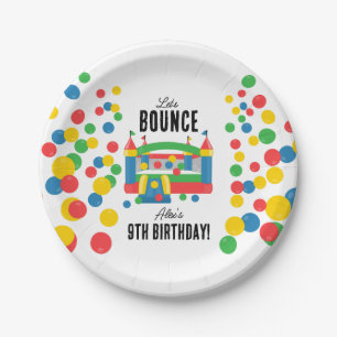 Assiettes En Carton Jumping Bouncy Castle Kids Bounce Anniversaire