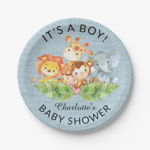Assiettes En Carton Jungle Baby Animals Garys Shoys Plate 7"