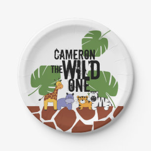 Assiettes En Carton Jungle Safari 1er anniversaire