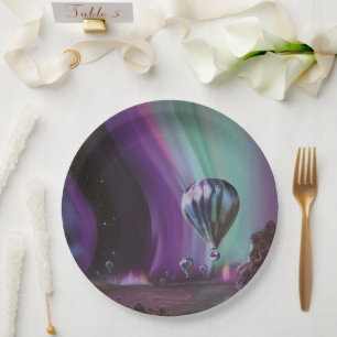 Assiettes En Carton Jupiter Travel by Hot Air Balloon Bighty Aurora