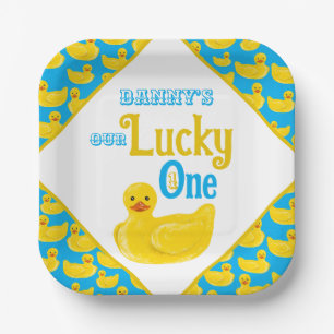 Assiettes En Carton Juste Ducky Lucky Un Premier Anniversaire Invitati