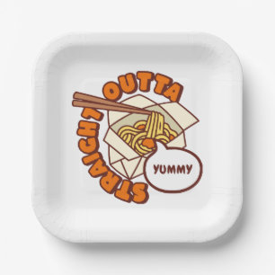 Assiettes En Carton Juste En Dehors De Yummy Ramen nouilles