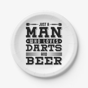 Assiettes En Carton Juste Un Homme Qui Aime Les Fosses Et La Bière