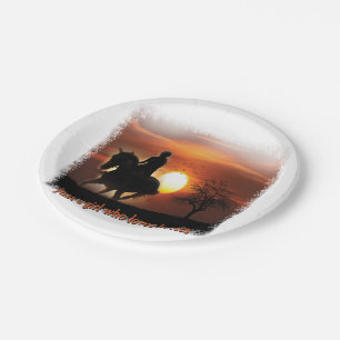 Assiettes En Carton juste une fille qui aime les chevaux