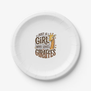 Assiettes En Carton Juste une fille qui aime les girafes T-Shirt vinta