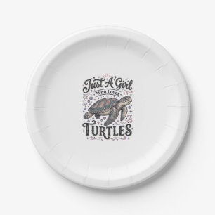 Assiettes En Carton Juste une fille qui aime les tortues modèle de t-s