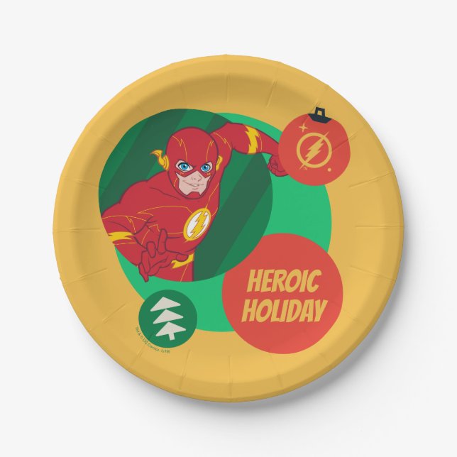 Assiettes En Carton Justice League The Flash Holiday Bauble (Devant)
