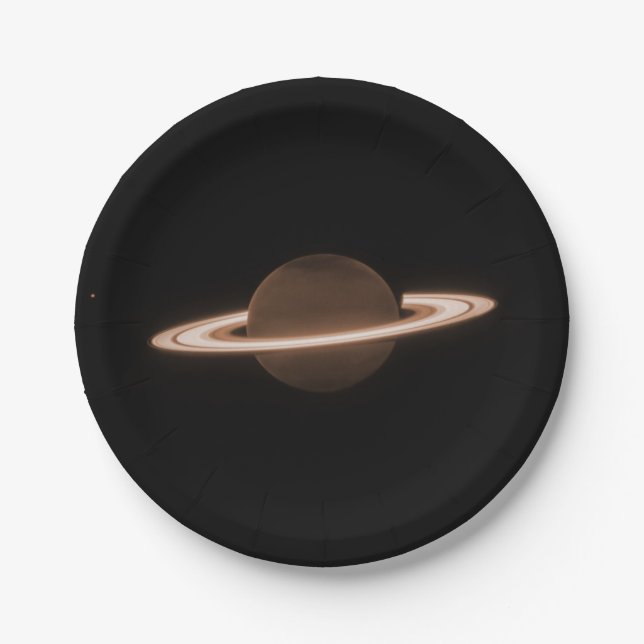 Assiettes En Carton JWST James Webb télescope spatial Saturn Infraroug (Devant)