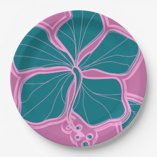 Assiettes En Carton Kailua Hibiscus Hawaiian Ingénié Floral