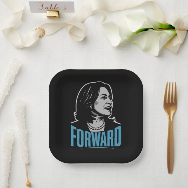 Assiettes En Carton Kamala Harris Forward (Mariage)