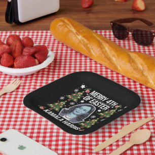 Assiettes En Carton Kamala Harris Noël Santa Joyeux 4ème de Pâques