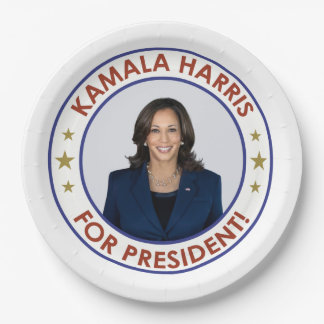 ASSIETTES EN CARTON KAMALA HARRIS PRÉSIDENTE !