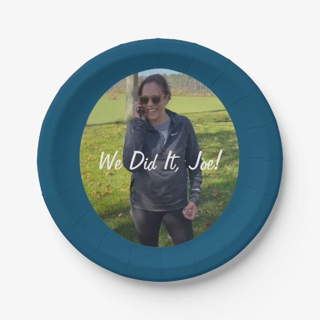 Assiettes En Carton Kamala Harris, Vice-Présidente Élue "Nous L'Avons  (Devant)