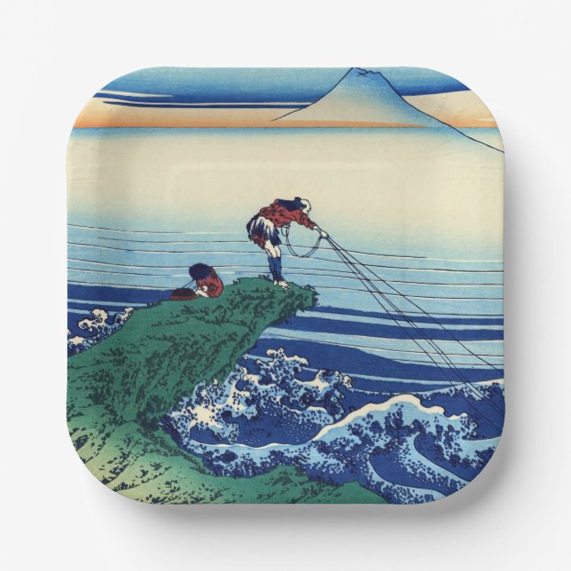 Assiettes En Carton Katsushika Hokusai - Kajikazawa dans la province d (Recto)
