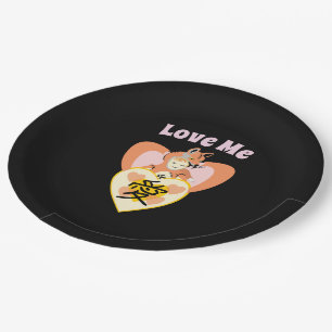 Assiettes En Carton Kawaii Foxy Cosplay Love Heart