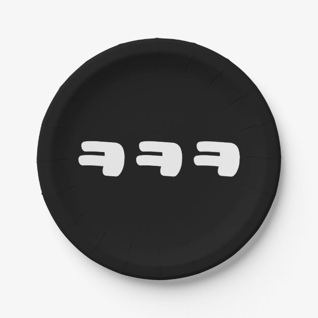 Assiettes En Carton KEKEKEKE ㅋ ㅋ ㅋ coréen Slang (Devant)