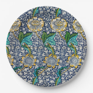 Assiettes En Carton Kennet Motif (par William Morris)