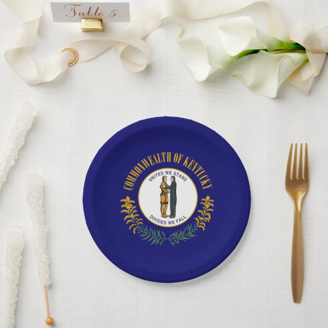 Assiettes En Carton Kentuckian Flag, Flag of Kentucky (Mariage)