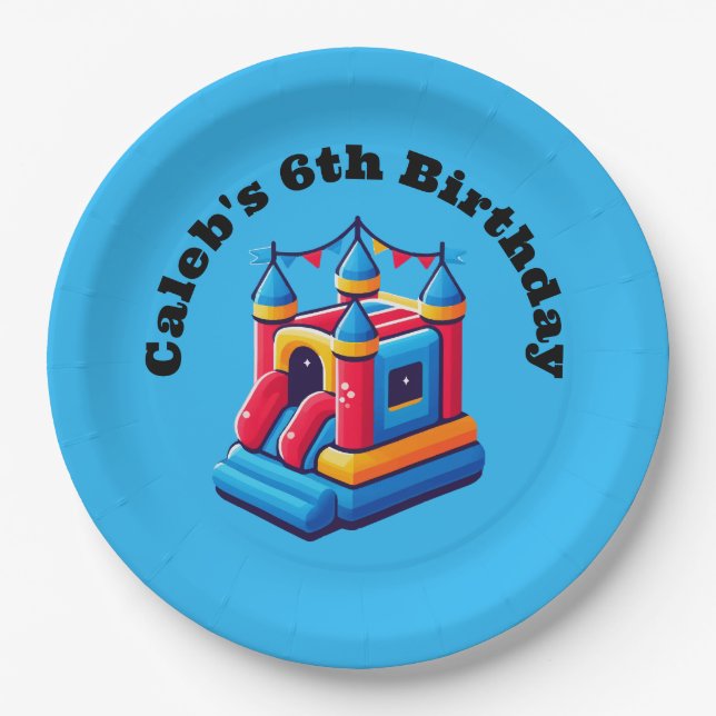 Assiettes En Carton Kids Castle Party Bounce House Anniversaire Jump P (Devant)