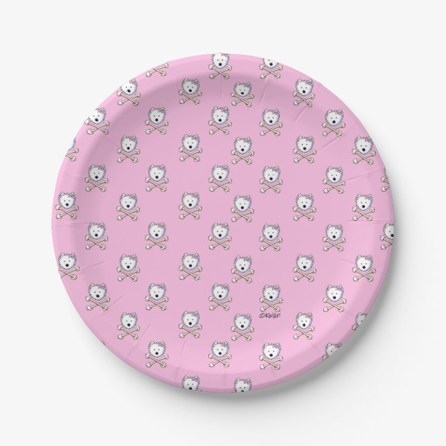 Assiettes En Carton KiniArt Torrid Westie Diva Plaques papier (Devant)