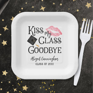Assiettes En Carton Kiss My Class Goodbye Funny Graduation
