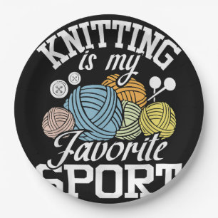 Assiettes En Carton Knit se passe drôle Tricot chemise Knitters Fierté