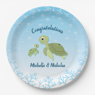 Assiettes En Carton Koala Bear Baby shower Rose Girl