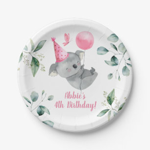 Assiettes En Carton Koala Girl Birthday