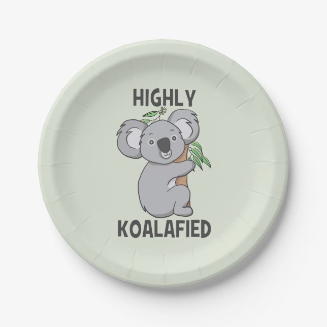 Assiettes En Carton Koala hautement Koalafied (Devant)