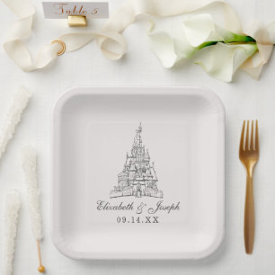 Assiettes En Carton La beauté et la bête   Fairy Tale Castle Mariage