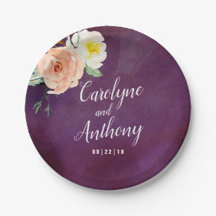 Assiettes En Carton La Collection Mariage Romance In Bloom