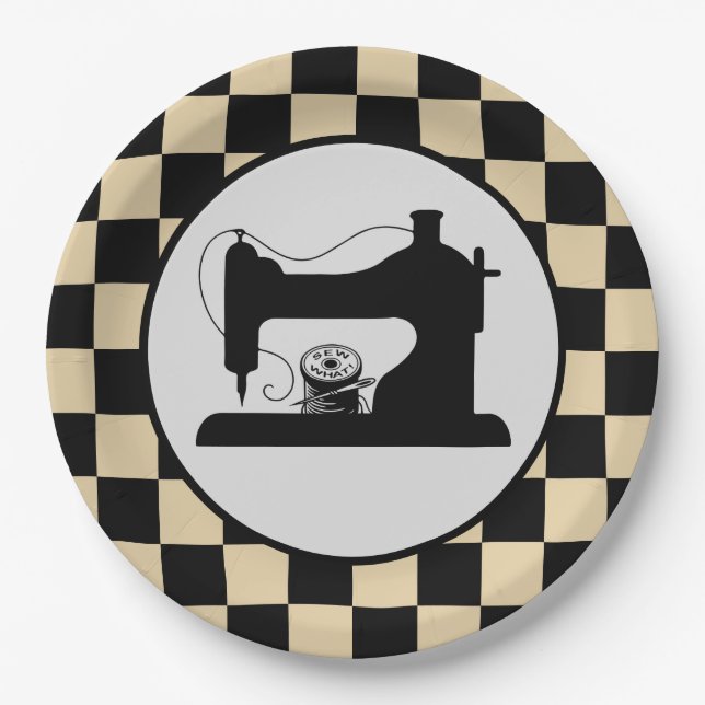 Assiettes En Carton la couture mignonne doit être vérifiée (Devant)