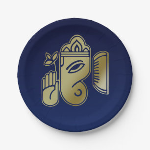 Assiettes En Carton La déesse d'or Ganesha - Plaques de papier