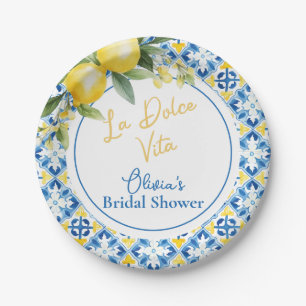 Assiettes En Carton La Dolce Vita Fête de Mariage au Citron