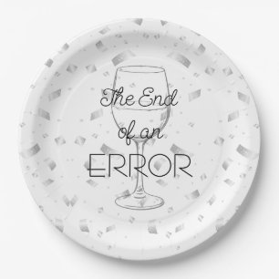 Assiettes En Carton La fin d'une erreur Fête de divorce de vin