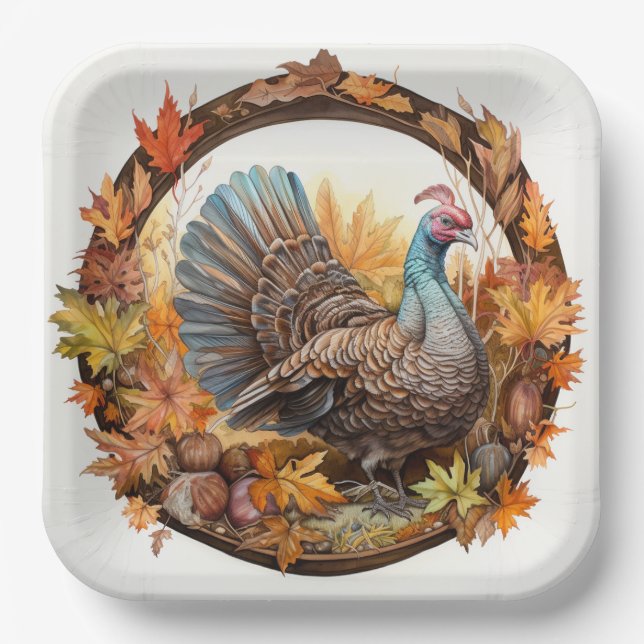 Assiettes En Carton La générosité de la nature : la récolte (Recto)