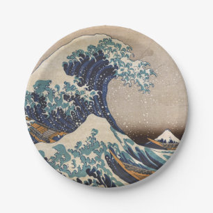 Assiettes En Carton La Grande Vague au large de Kanagawa