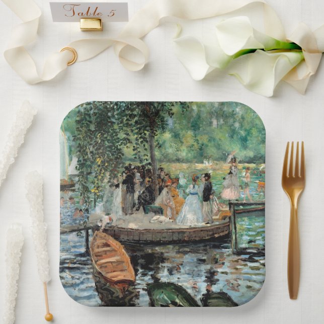 Assiettes En Carton La Grenouillère Auguste Renoir (Mariage)