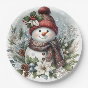Assiettes En Carton La Joie Douce de l'Hiver